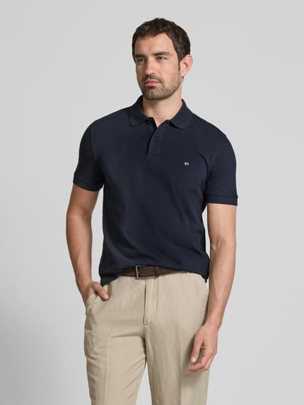 Christian Berg Men Koszulka polo z wyhaftowanym logo Granatowy 4