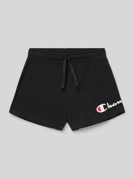 Champion Regular fit sweatshorts met labelprint Zwart - 1