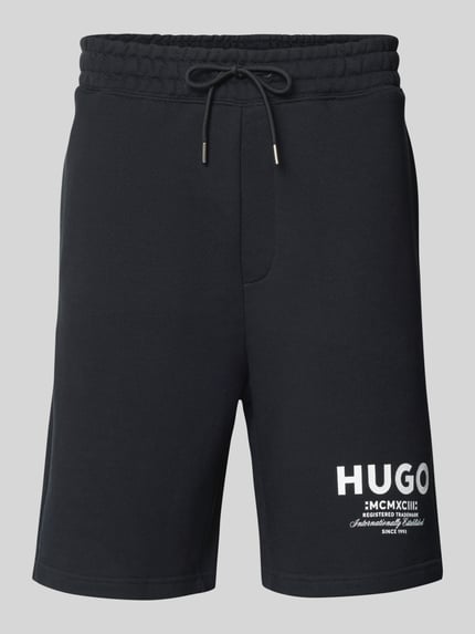 HUGO Blue Szorty o luźnym kroju z czystej bawełny model 'NOMARIO' Czarny 2