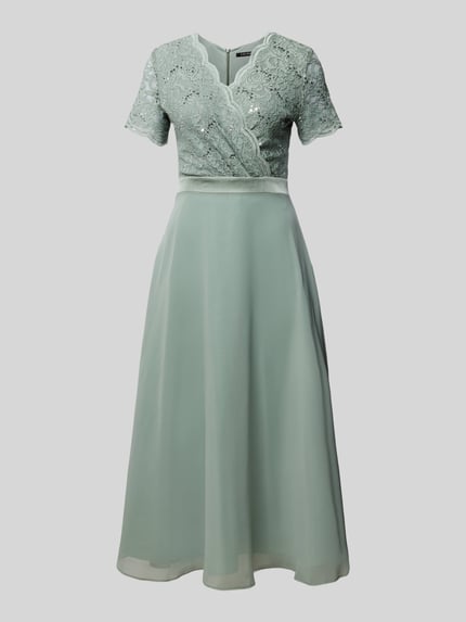 SWING Cocktailkleid in Wickel-Optik Hellgruen 2