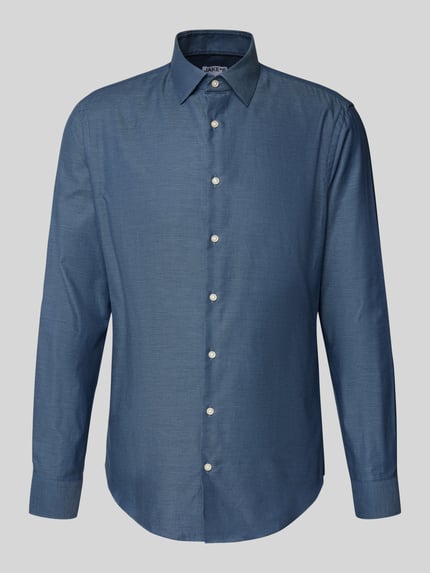 Jake*s Slim fit zakelijk overhemd met kentkraag Bleu - 2