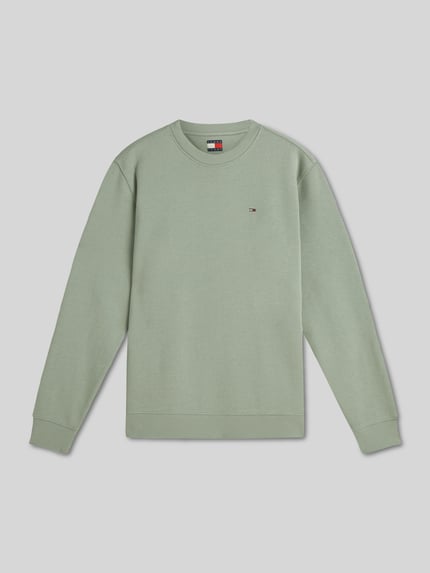 Tommy Jeans Bluza o kroju regular fit z mieszanki bawełny Trzcinowy 2