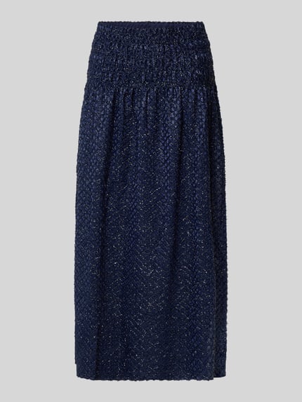 Scotch & Soda Glanzende midirok met elastische band Donkerblauw - 2