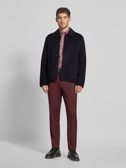 Paul Smith Kurzmantel aus Woll-Mix Marine 1