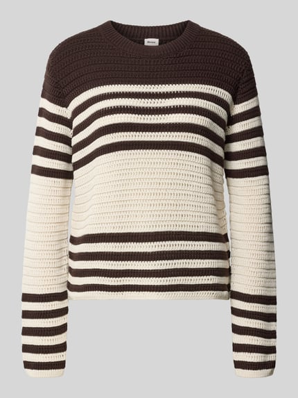 Brax Sweter o kroju relaxed fit z czystej bawełny model 'LESLEY' Ciemnobrązowy 2