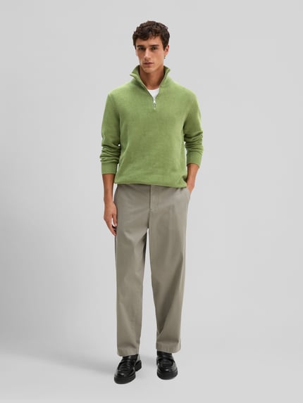 Marc O'Polo Pullover mit halblangem Reißverschluss Gruen 1
