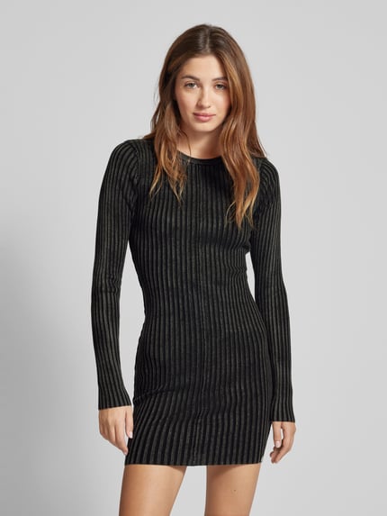 GUESS Jeans Mini-jurk in riblook, model 'GO RAW EDGE' Zwart - 4