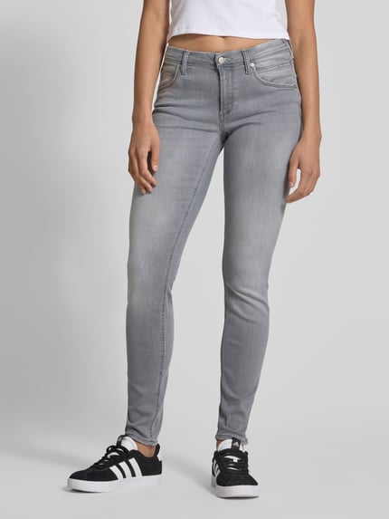 Marc O'Polo DENIM Slim fit mid rise jeans met stretch, model 'Alva' Lichtgrijs - 4