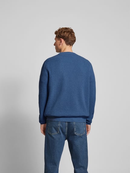 MAISON KITSUNÉ Sweatshirt met labelstitching Oceaanblauw - 5