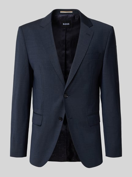 BOSS Slim fit colbert van scheerwolmix, model 'HUGE' Donkerblauw - 2
