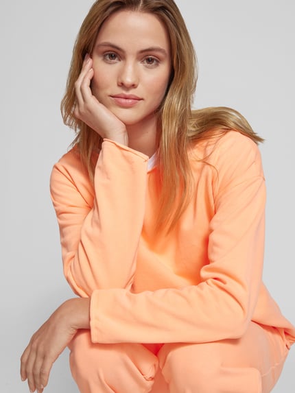 Juvia Bluza ze zrolowanym brzegiem Pomarańczowy 3