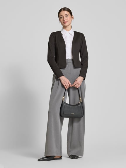 ICHI Regular fit blazer met opengewerkte voorkant, model 'KATE' Zwart - 1