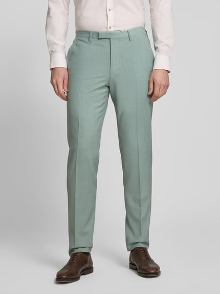 CINQUE Slim Fit Anzughose mit Bügelfalten Modell 'MONOPOLI' Hellgruen Melange 4