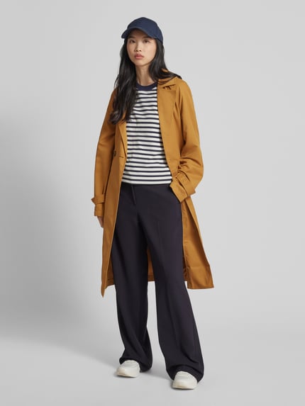 VERO MODA Outdoor Trenchcoat mit Bindegürtel Modell 'LOU' Camel 1