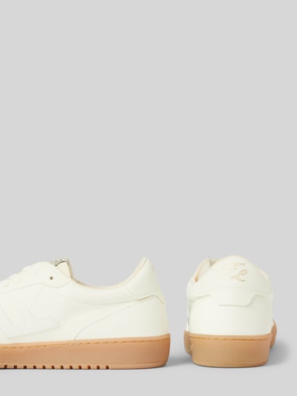 Flamingos Life Sneakers met labelpatch, model 'STADION' Wit - 2