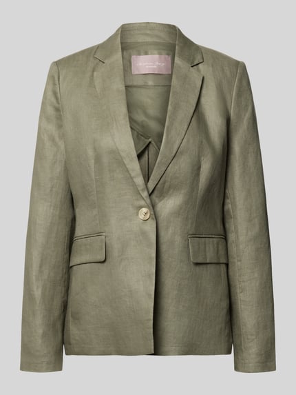Linnen blazer van puur linnen met reverskraag Shop The Look MANNEQUINE
