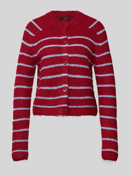 VERO MODA Regular Fit Strickjacke mit Woll-Anteil Modell 'AWESOME SHINE' Bordeaux 2