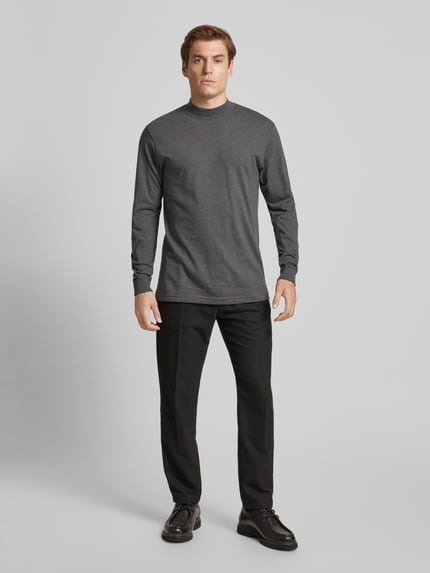 RAGMAN Shirt met lange mouwen en ribboorden Antraciet - 1