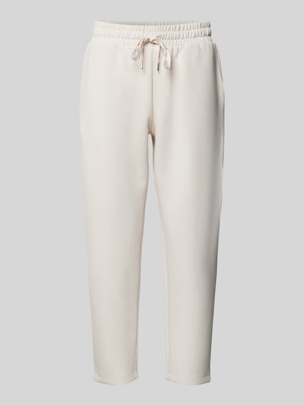 Christian Berg Woman Sweatpants met paspelzakken aan de achterkant Ecru - 2