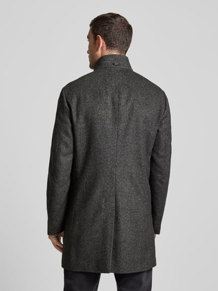 JOOP! COLLECTION Lange jas met opstaande kraag, model 'Maron' Antraciet - 5