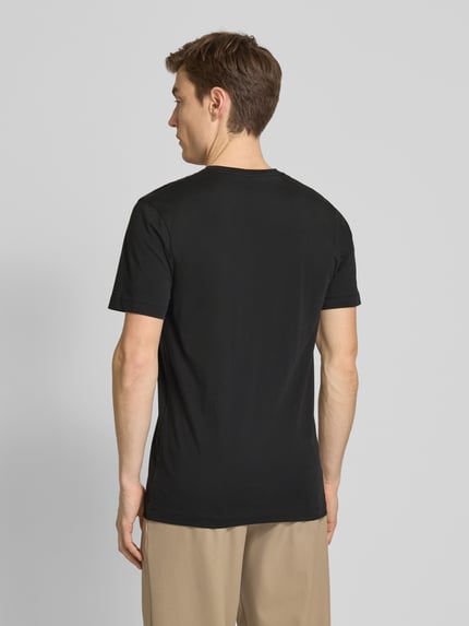 OLYMP Level 5 T-Shirt mit geripptem V-Ausschnitt im 2er-Pack Black 5