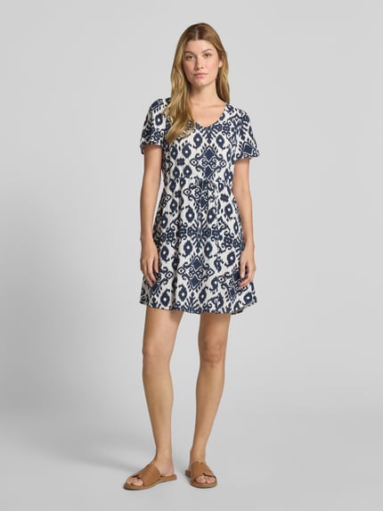VERO MODA Mini-Freizeitkleid aus reiner Viskose Modell 'EASY JOY' Marine 1