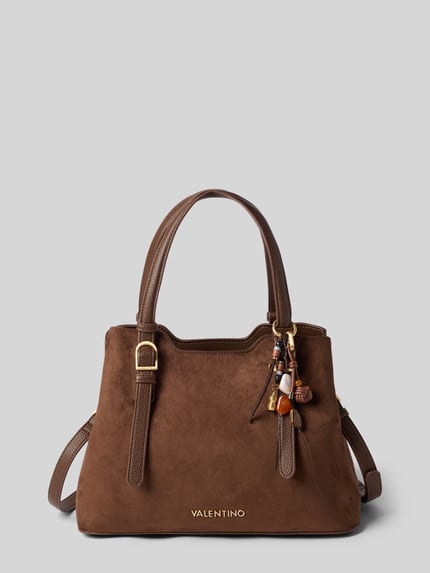 Valentino Bags Henkeltasche mit dekorativem Anhänger Modell 'WINNIE WINTER' Dunkelbraun 1