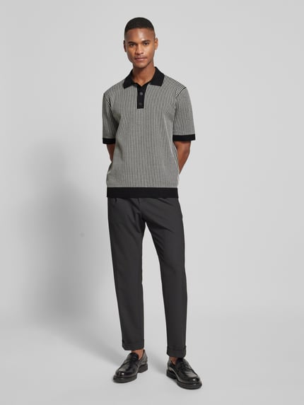DRYKORN Koszulka polo o kroju regular fit z listwą guzikową model ‘TAMIAN 10’ Czarny 1