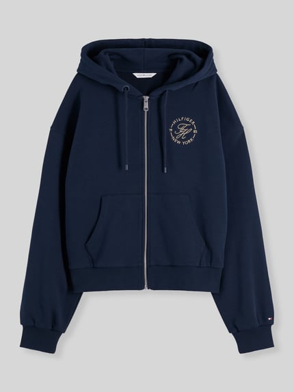 Tommy Hilfiger Bluza rozpinana o kroju relaxed fit z czystej bawełny Granatowy 2