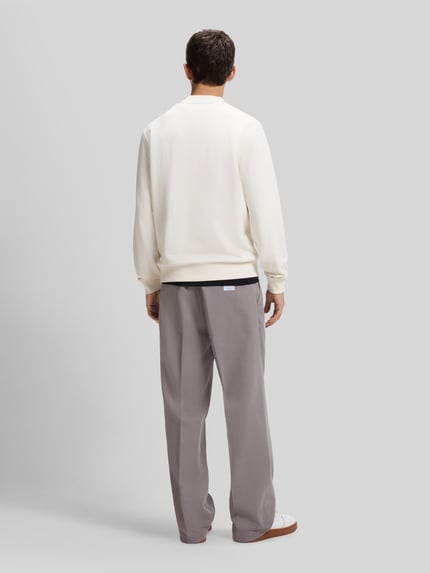 HUGO Blue Regular fit sweatshirt van puur katoen model 'Nespon' Offwhite - 5