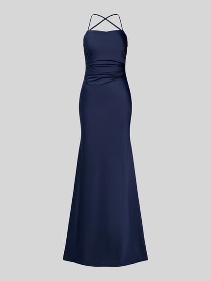 LUXUAR FASHION Avondjurk met plooien Marineblauw - 2