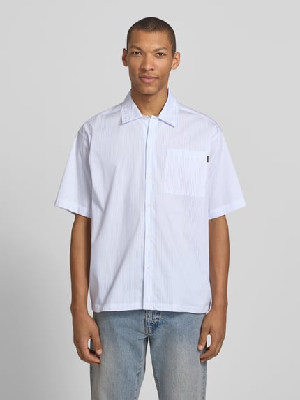 WOODBIRD regular fit vrijetijdsoverhemd met borstzak model 'Wang' Lichtblauw - 4