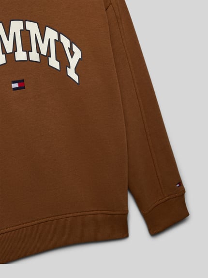 Tommy Hilfiger Kids Regular Fit Sweatshirt aus Baumwoll-Mix Cognac 2