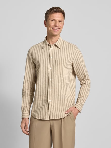Samsøe Samsøe Vrijetijdsoverhemd met knoopsluiting, model 'SALIAM' Beige - 4