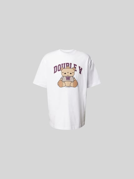 Wood Wood T-Shirt mit Label-Print Weiss 2
