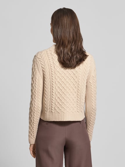 Weekend Max Mara Kurtka o kroju regular fit z dzianiny z czystej wełny model ‘ABITO’ Beżowy 5