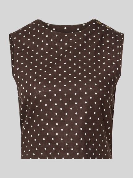 Cropped Blusentop aus Leinen-Viskose-Mix Modell 'ROMEO' Shop The Look MANNEQUINE