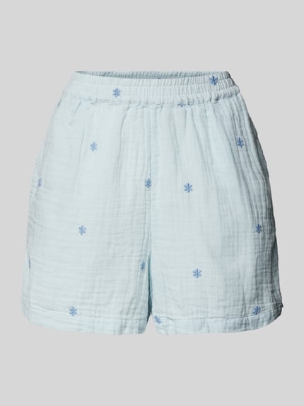PIECES High Waist Shorts mit elastischem Bund Modell 'MAYA' Hellblau 2