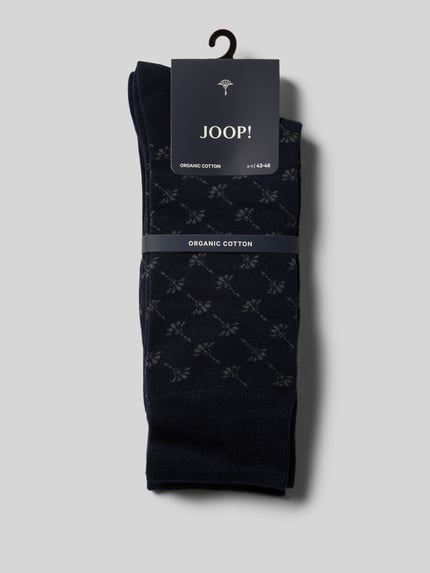 JOOP! COLLECTION Sokken met elastische ribboordjes in een set van 2 paar Marineblauw - 3