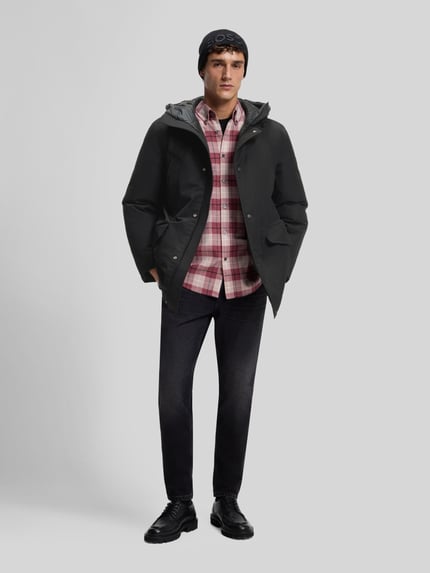 BOSS Orange Regular Fit Parka mit Kapuze Modell 'Osiass1' Black 1