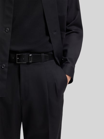 BOSS Riem van echt leer model 'COLE-ANT' Zwart - 1