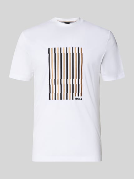 BOSS t-shirt o kroju regular fit z czystej bawełny model 'C-THOMPSON 41' Biały 2