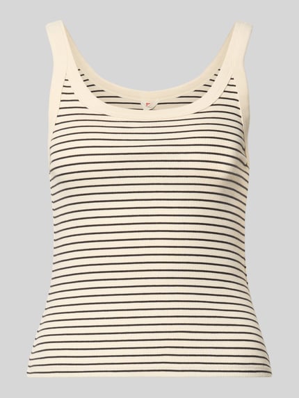 Levi's® Slim Fit Tank Top aus Baumwoll-Mix Ecru 2