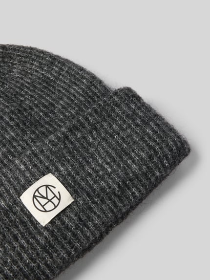 MSCH Copenhagen Czapka beanie z domieszką wełny i kaszmiru Ciemnoszary melanż 2