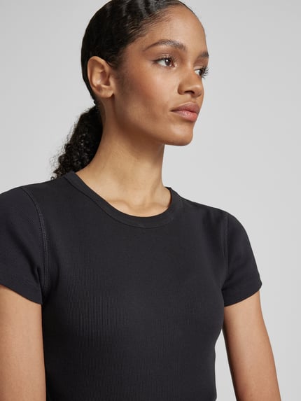 DRYKORN Slim fit T-shirt met ronde hals, model 'KOALE' Zwart - 3