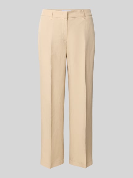 Raffaello Rossi Straight leg stoffen broek met verkort model, model 'OLESSA' Beige - 2