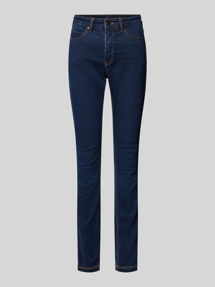 MAC Skinny fit jeans met stretch, model 'Dream Skinny' Marineblauw - 2