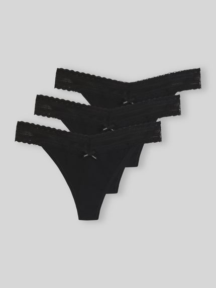 HUGO String aus Baumwoll-Mix im 3er-Pack Black 1