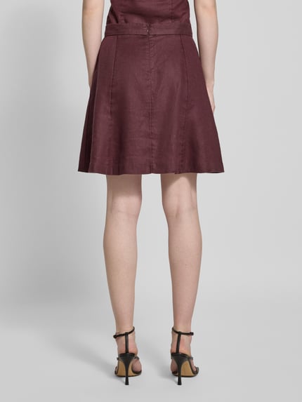 MSCH Copenhagen Leinenrock mit Knopfverschluss Modell 'Naira Claritta' Bordeaux 5