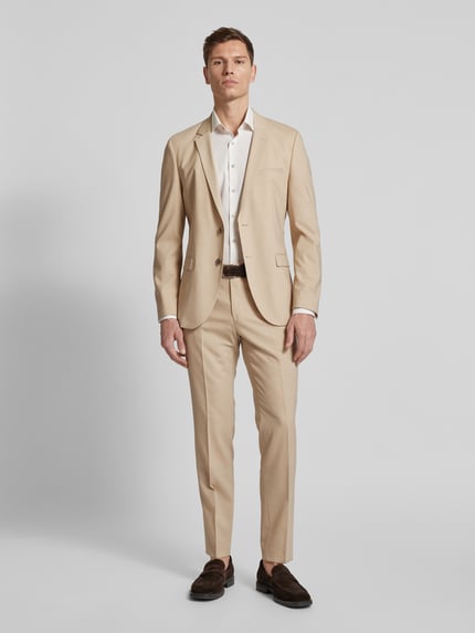 HUGO Pak met reverskraag, model 'Arti/Hesten' Beige - 1